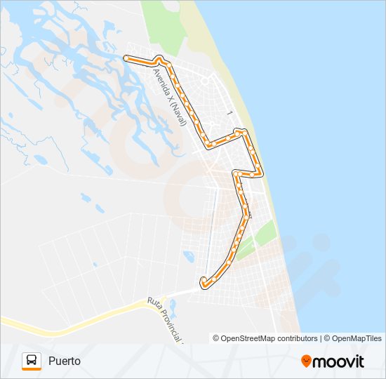 ZONA NORTE bus Line Map