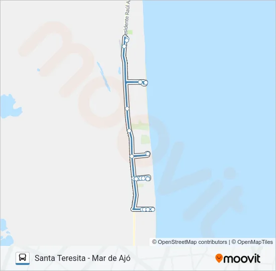 INTERURBANO Bus Line Map