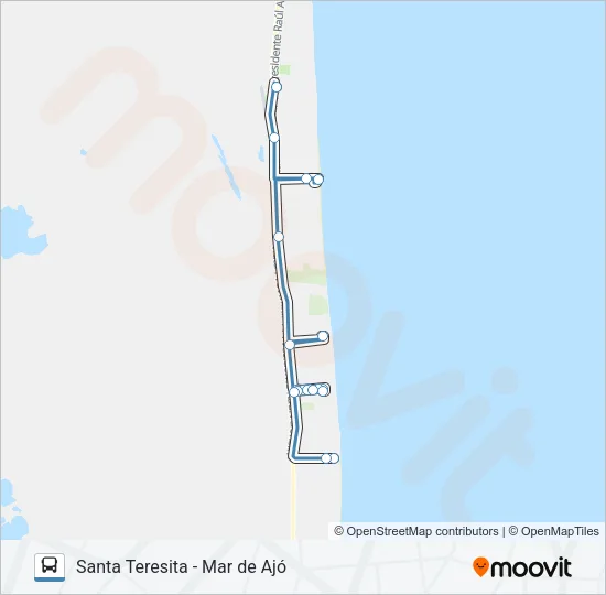 INTERURBANO Bus Line Map