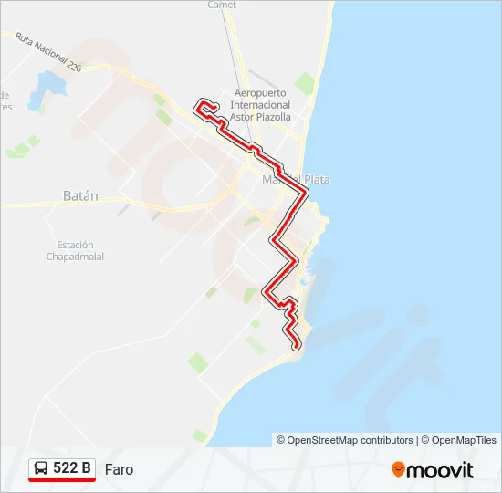 522 B Bus Line Map