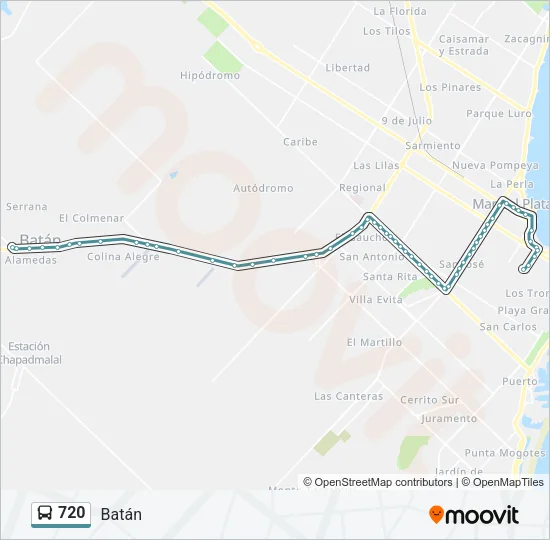 720 Bus Line Map