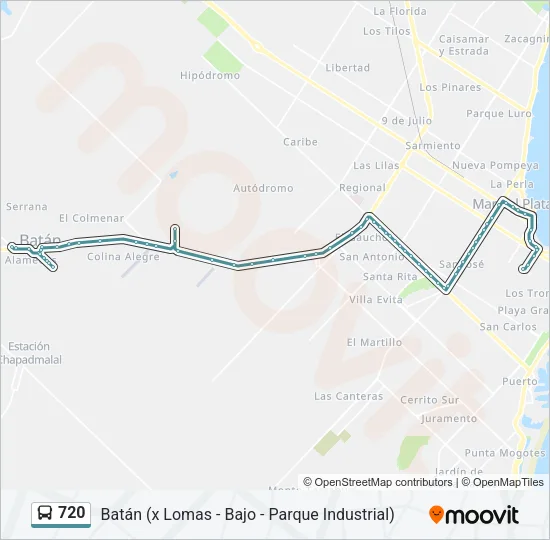 720 Bus Line Map