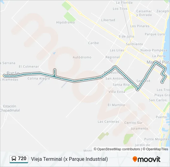 720 Bus Line Map