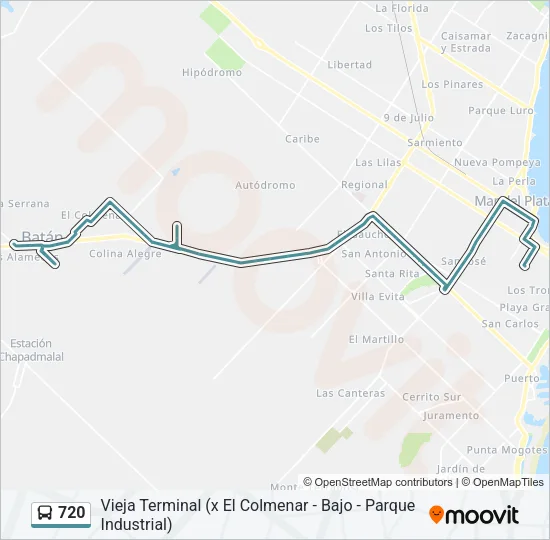 720 Bus Line Map