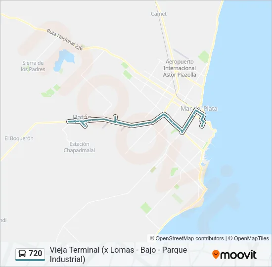 720 Bus Line Map