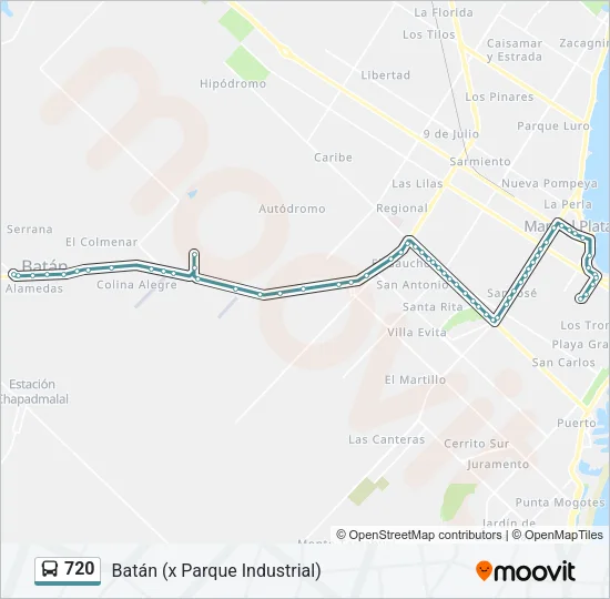 720 Bus Line Map