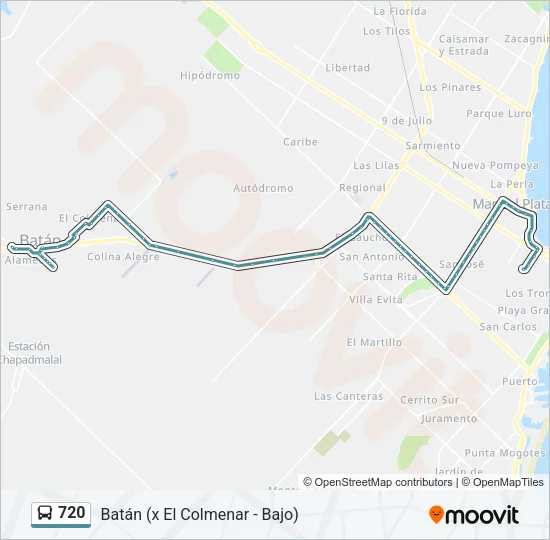 720 Bus Line Map
