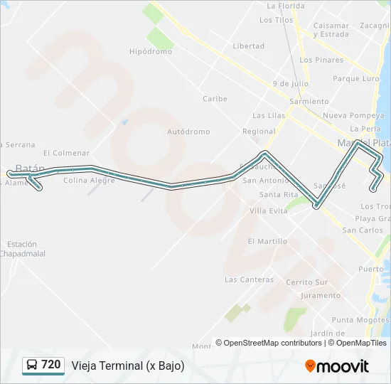 720 Bus Line Map