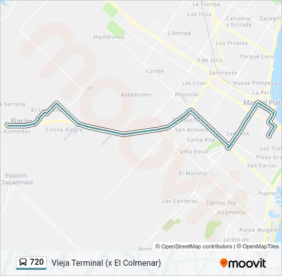 720 Bus Line Map