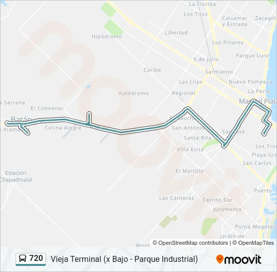 720 Bus Line Map