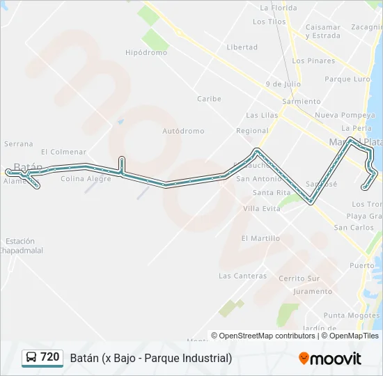 720 Bus Line Map
