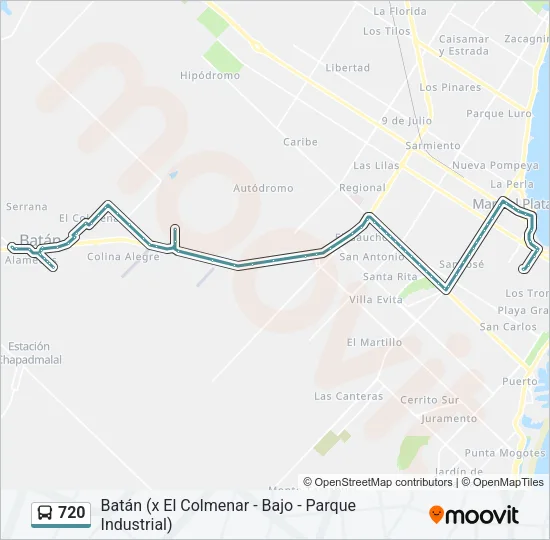 720 Bus Line Map