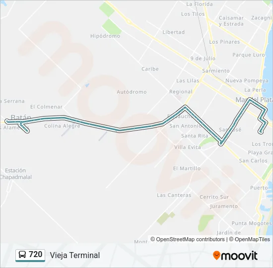 720 Bus Line Map
