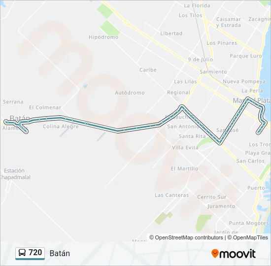 720 Bus Line Map