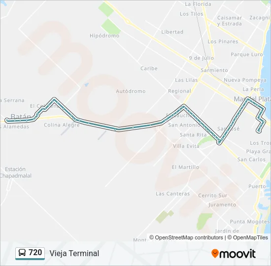 720 Bus Line Map