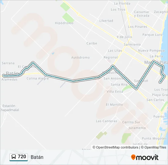 720 Bus Line Map