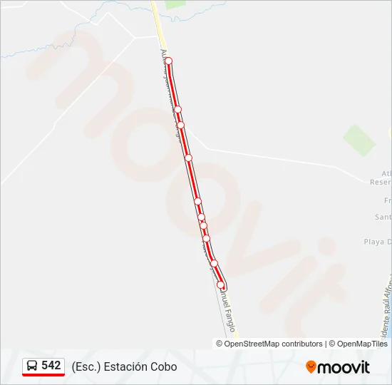 542 Bus Line Map