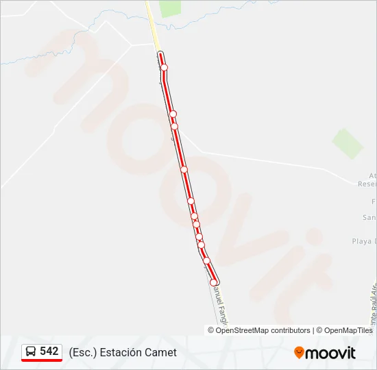 542 Bus Line Map