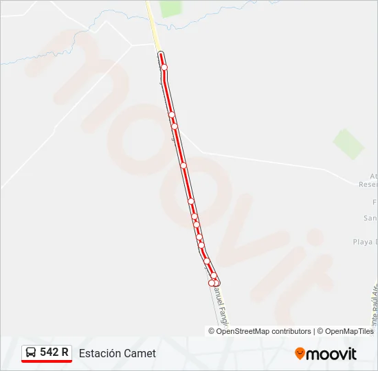542 R Bus Line Map
