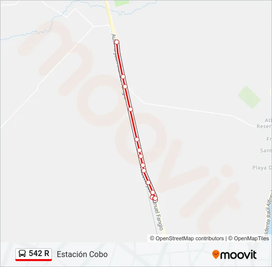 542 R Bus Line Map