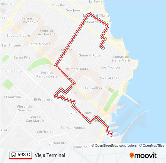 593 C Bus Line Map