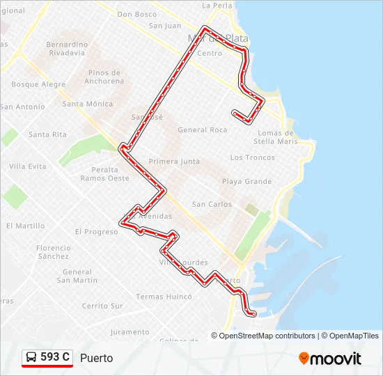 593 C Bus Line Map