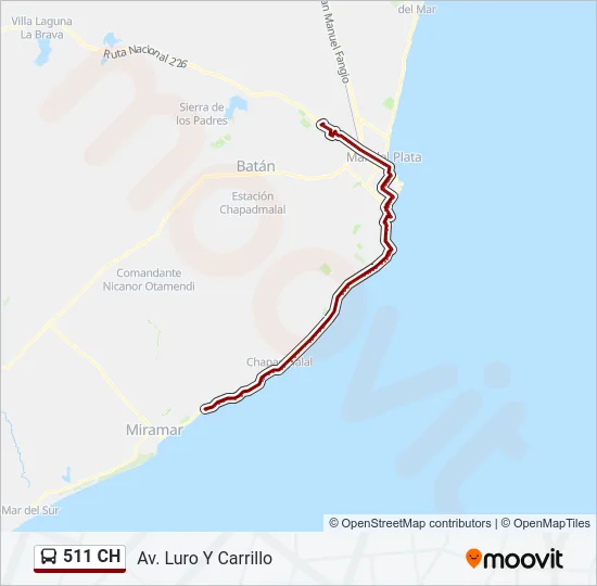 511 CH Bus Line Map