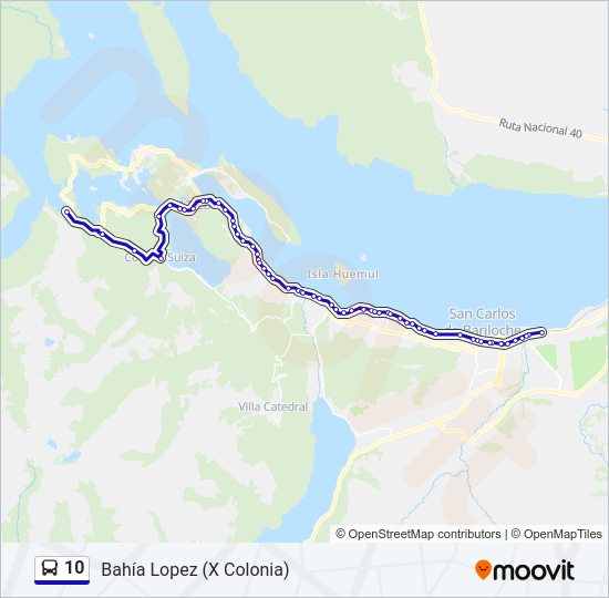 Mapa de 10 de autobús