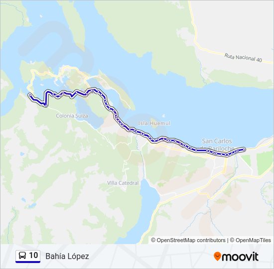 Mapa de 10 de autobús