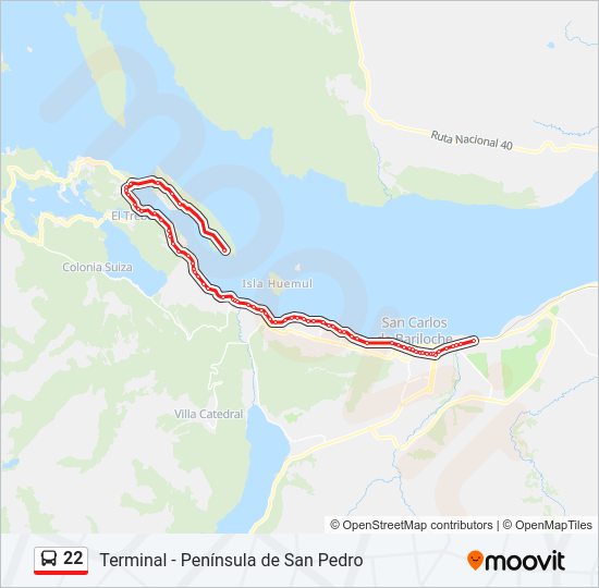 Mapa de 22 de autobús