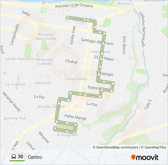 30 bus Line Map