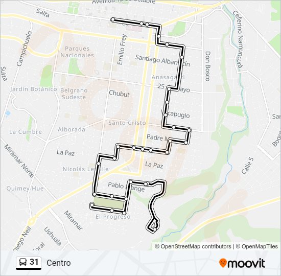 Mapa de 31 de autobús