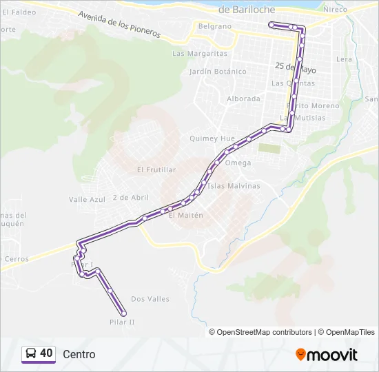 40 Bus Line Map