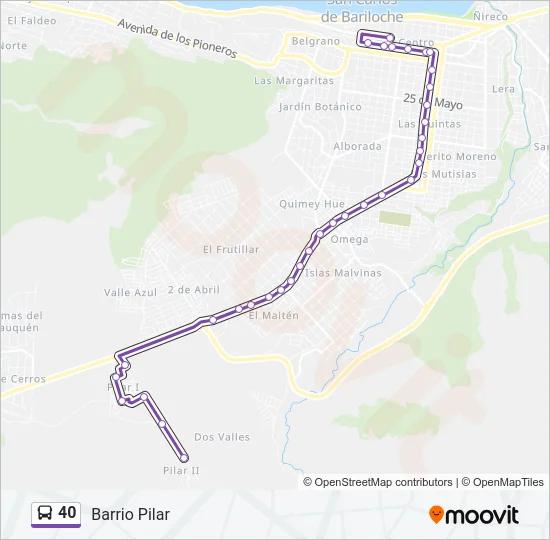 40 Bus Line Map