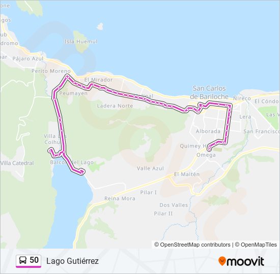 Mapa de 50 de autobús