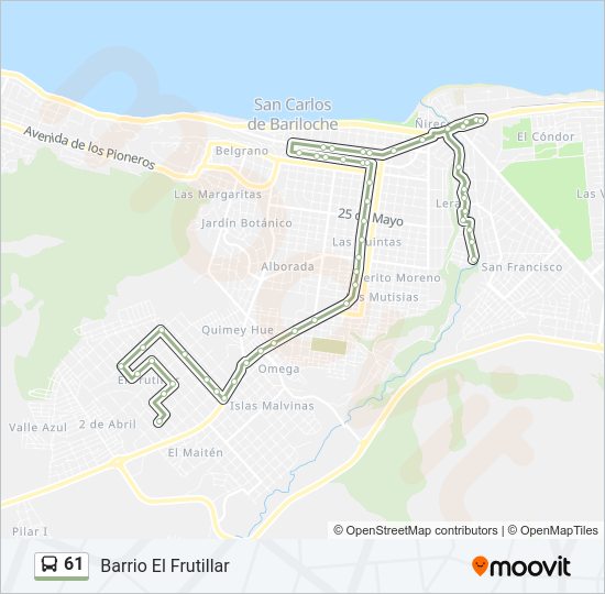 Mapa de 61 de autobús