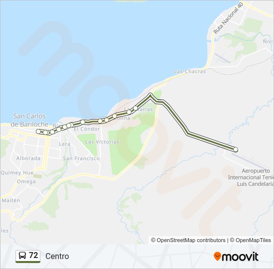 Mapa de 72 de autobús