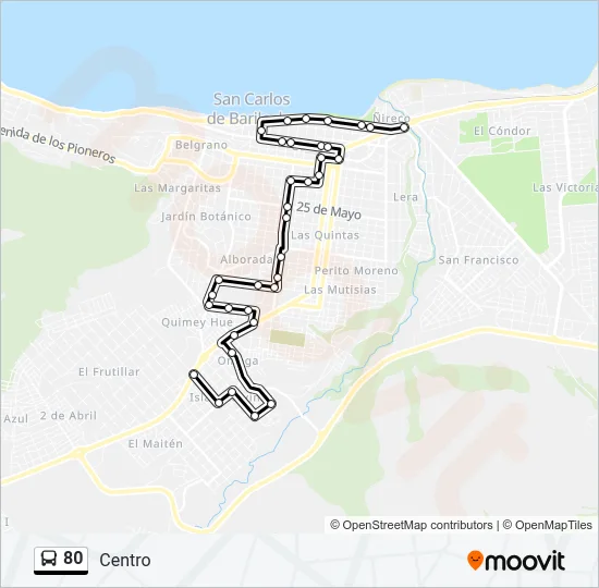 80 Bus Line Map