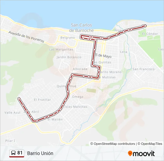 81 Bus Line Map