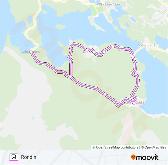 Mapa de 13 RONDIN de autobús