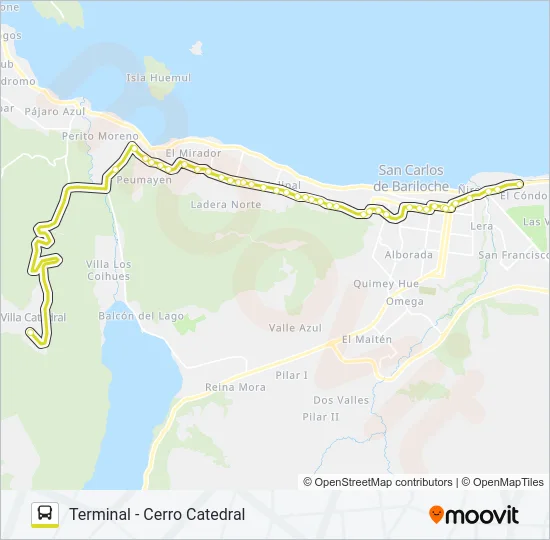 55 X AV. PIONEROS Bus Line Map