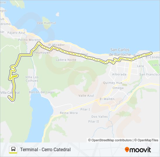 55 X AV. PIONEROS bus Line Map