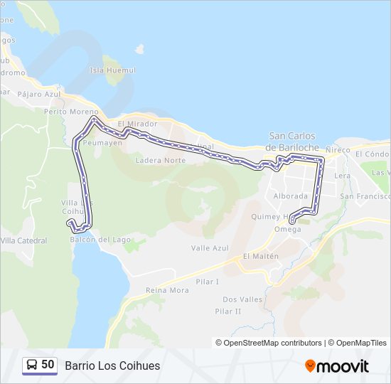 Mapa de 50 de autobús