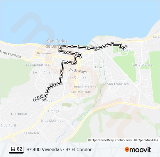 Mapa de 82 de autobús