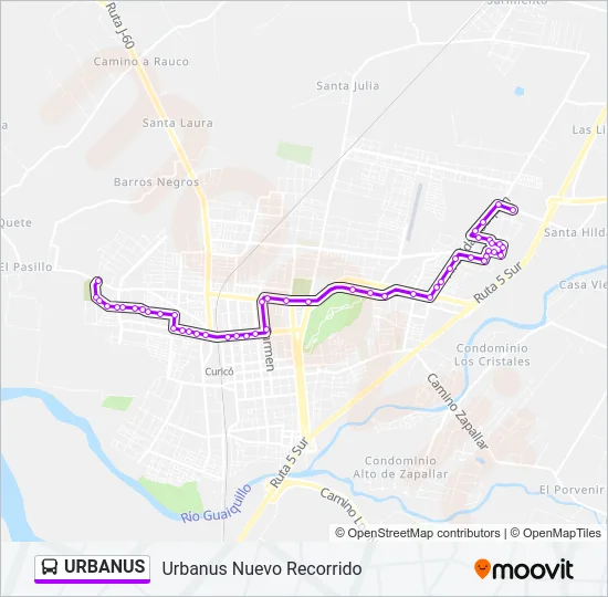 URBANUS Bus Line Map