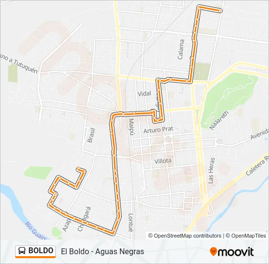 BOLDO Bus Line Map