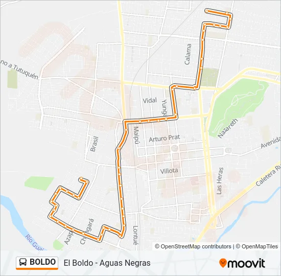 BOLDO Bus Line Map