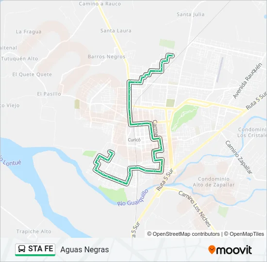 STA FE Bus Line Map