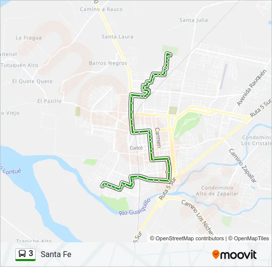 3 Bus Line Map