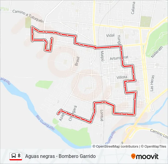 8 Bus Line Map